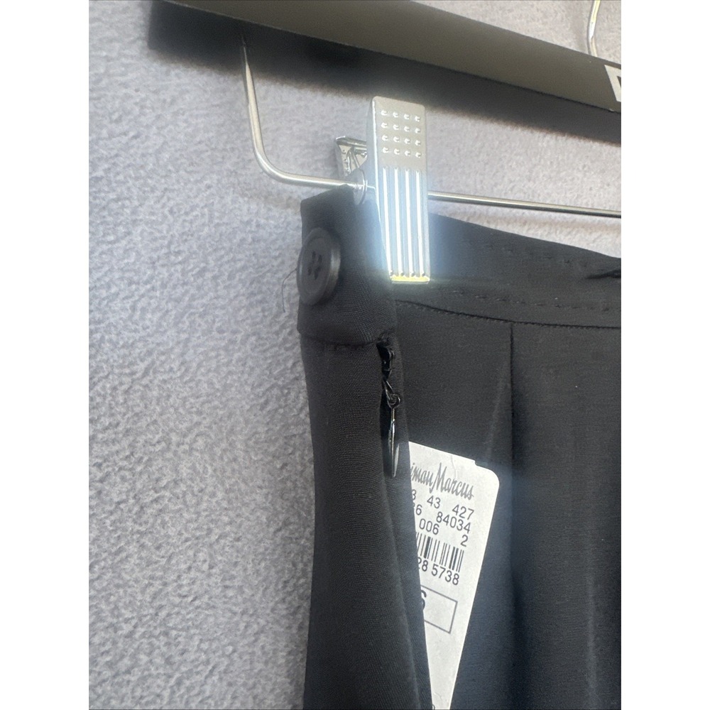 NWT Agnona 100% Silk Trouser Pants Womens Size EU 42 US 6 Black Quiet Luxury - Picture 10 of 10